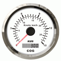 GPS Speedometer Gauge - Model - CMSB - 0~60Knots - SS 316 - White - KY08103 - Kusauto